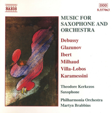 Theodore Kerkezos, Philharmonia Orchestra, Martyn Brabbins ‎– Music For Saxophone And Orchestra